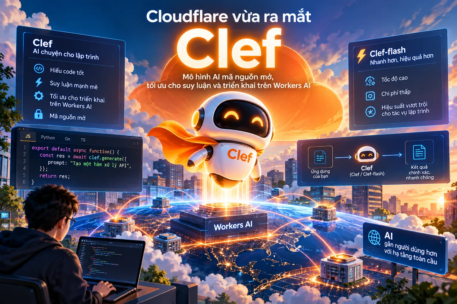 Cloudflare ra mắt Clef và Clef-flash trên Workers AI