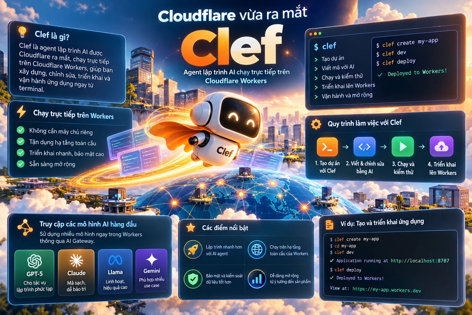 Cloudflare ra mắt Clef và Clef-flash trên Workers AI