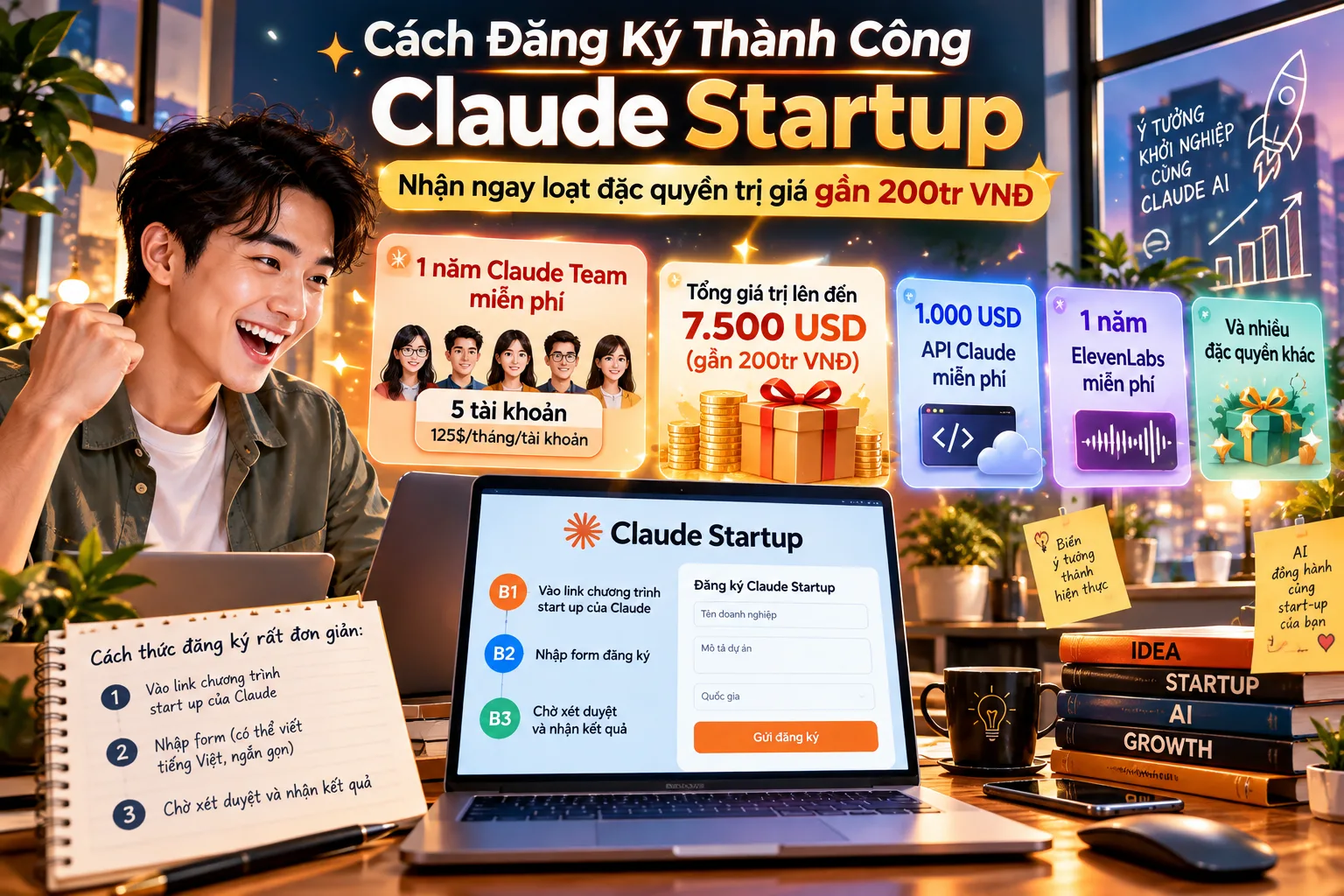 Cách đăng ký Claude Startups thành công: Điều kiện và quy trình