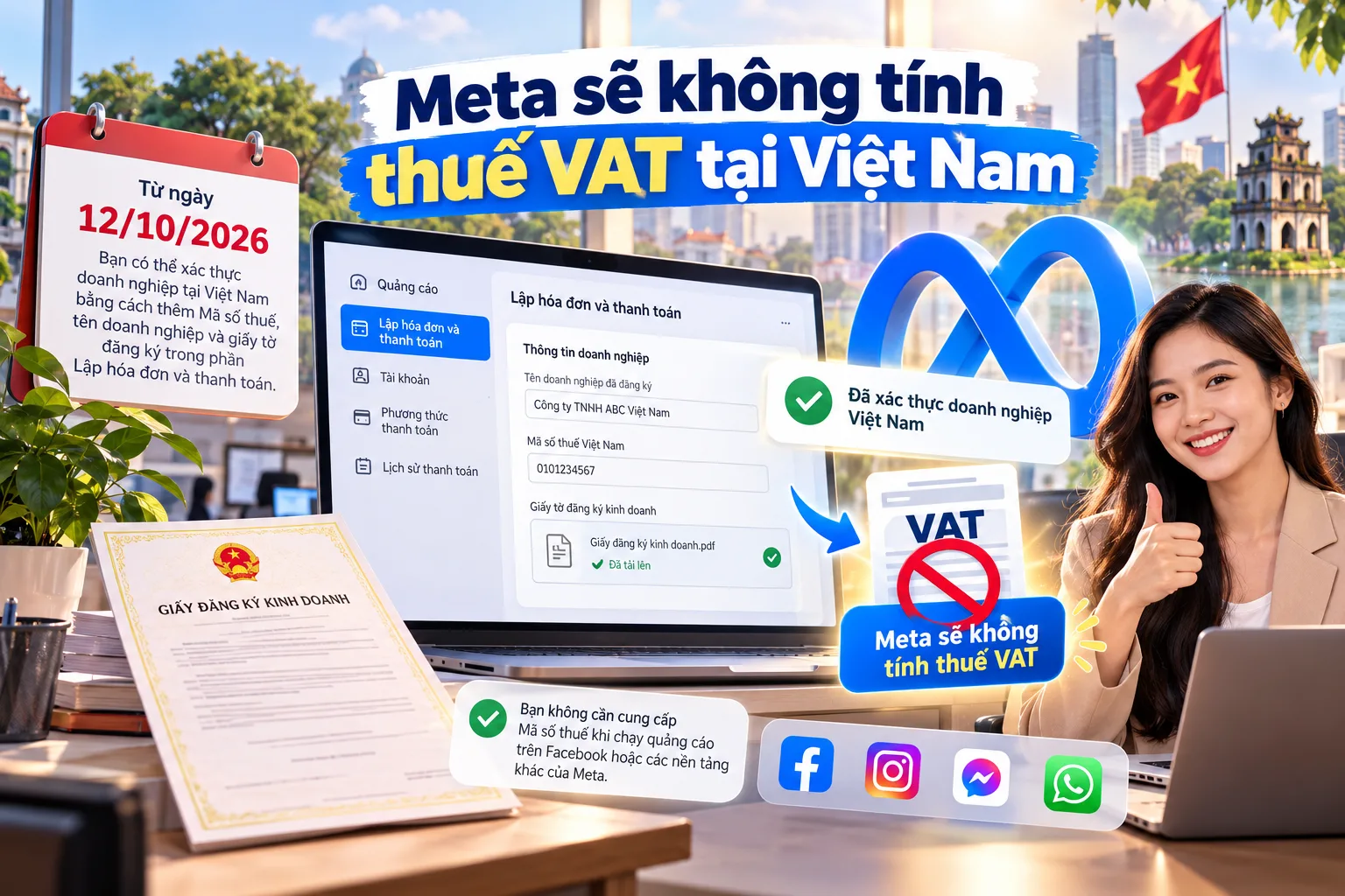 Meta sẽ không tính thuế VAT tại Việt Nam: điều kiện áp dụng