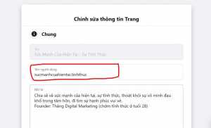 Rút gọn đường link fanpage
