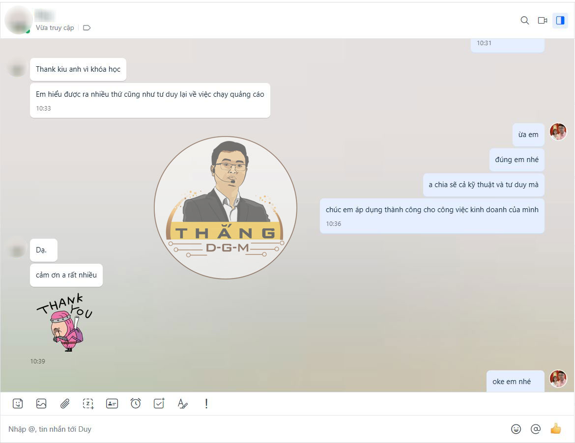 feedback khách đã sử dụng khóa học videos tối ưu quảng có facebook ads