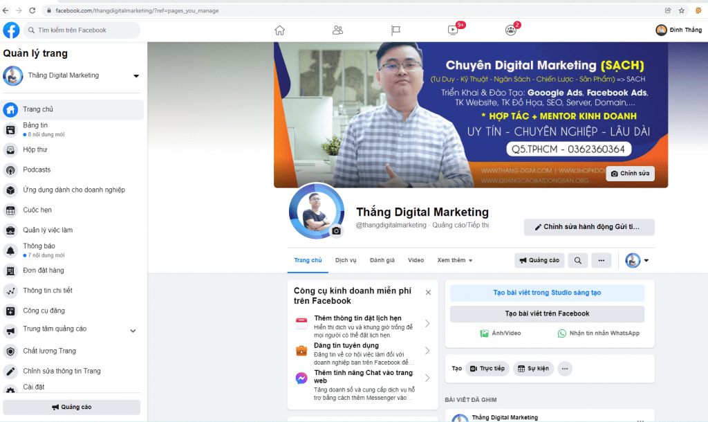 fanpage bán hàng